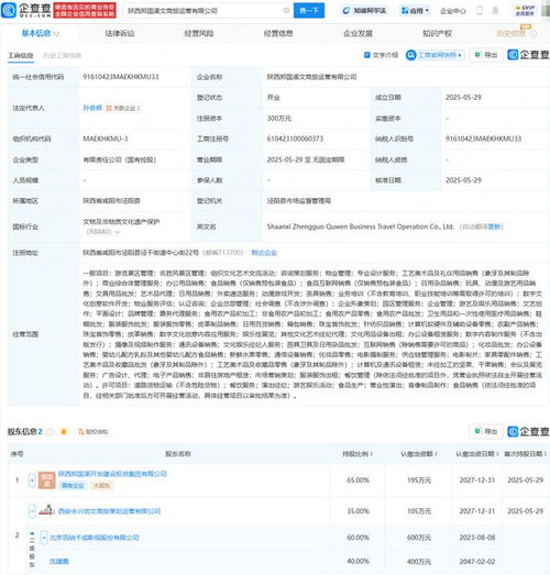 百納千成投資成立新公司，布局景區(qū)管理與文化藝術交流